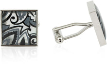 Load image into Gallery viewer, Genuine Mother of Pearl Black Gray Cufflinks