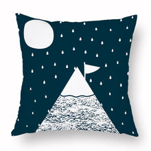 Load image into Gallery viewer, Geometry Cushion Cover Trees Cactus Bear Star Pattern Cushion Cover Pillowcase Cotton Pillow Sofa Throw White Printed Print Decorative Pillow Covers For Sofa Bed Sweet Home Decor Case 45x45CM