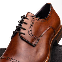 Load image into Gallery viewer, 25-548-CGN GIOVANNI Italian Calfskin Lace Up Cognac