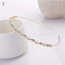 Load image into Gallery viewer, Girls Shiny Luxury Rhinestone Hair Band High Quality Diamond Pearls Hair Hoop Accessories for Women Crystal Headbands Ornaments