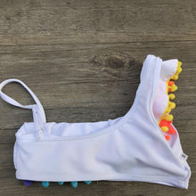 Load image into Gallery viewer, Girls Split Swimsuits Cute Shoulder Swimsuit Toddler Baby Girls 2 Piece Swimsuit Kids Bathing Beach Sun Suit Children Swimwear Bikini Set Girl Swimming Clothes Kids Bathing Suit Beachwear For Summer
