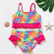 Load image into Gallery viewer, Girls Swimsuit High quality Girls swimwear Two pieces Kids Bikini Set Swimming Suit For Children Girls Swimsuit Flounce Bikini Set 2 Piece Swimwear Watermelon Ruffle Bathing Suits