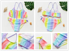Load image into Gallery viewer, Girls Swimsuit High quality Girls swimwear Two pieces Kids Bikini Set Swimming Suit For Children Girls Swimsuit Flounce Bikini Set 2 Piece Swimwear Watermelon Ruffle Bathing Suits