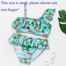 Load image into Gallery viewer, Girls Swimsuit High quality Girls swimwear Two pieces Kids Bikini Set Swimming Suit For Children Girls Swimsuit Flounce Bikini Set 2 Piece Swimwear Watermelon Ruffle Bathing Suits