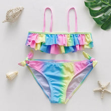 Load image into Gallery viewer, Girls Swimsuit High quality Girls swimwear Two pieces Kids Bikini Set Swimming Suit For Children Girls Swimsuit Flounce Bikini Set 2 Piece Swimwear Watermelon Ruffle Bathing Suits