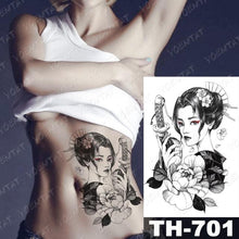 Load image into Gallery viewer, Gladiator Temporary Tattoo Sticker Flower Waterproof Big Modern Womens Mens Body Tattoo Luxury Design