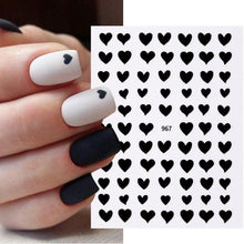 Load image into Gallery viewer, Gold 3D Nail Sticker Curve Stripe Lines Nails Stickers Gradient Adhesive Striping Tape Nail Foil Nail Art Stickers Decals Silver Strip Line Nail Decal Self-Adhesive 3D Wave Decal Decoration Metallic Curve Design Decoration for Women Girls
