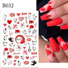Load image into Gallery viewer, Gold Christmas Snowflake 3D Nail Stickers Sparkly Iridescent Silver Xmas Tree Elk Deer Transfer Sliders Winter Nails Accessories Design Decor Tip Transfer Nail Decals Sticker For Pretty Girl Self-Adhesive Nail Decals Designer Nail Stickers