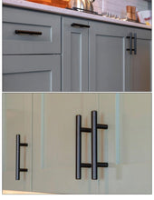 Load image into Gallery viewer, Gold Kitchen Door T Bar Straight Cupboard Handle Knobs Cabinet Pull Aluminum Alloy Handles Furniture Handle T Bar Handles for Kitchen Cabinets Door Brushed Brass Drawer Pulls Knobs Stainless Steel Furniture Hardware