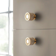 Load image into Gallery viewer, Gold Luxury Door Handles Zinc Alloy Cabinet Handle Drawer Knobs European Wardrobe Pulls Kitchen Furniture Handle Wardrobe Drawer Dresser Closet Furniture Door Handles Knobs Kitchen Office Home Hardware