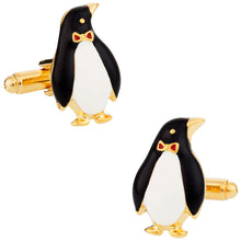 Load image into Gallery viewer, Gold Penguin Cufflinks