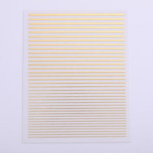 Load image into Gallery viewer, Gold Silver 3D Nail Sticker Curve Stripe Lines Nails Stickers Gradient Adhesive Striping Tape Nail Art Stickers Decal Decoration Metallic Curve Strip Line Nail Decal Self-Adhesive 3D Wave Design Decoration for Women Girls