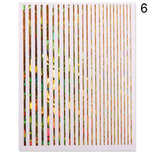 Load image into Gallery viewer, Gold Silver 3D Nail Sticker Curve Stripe Lines Nails Stickers Gradient Adhesive Striping Tape Nail Art Stickers Decal Decoration Metallic Curve Strip Line Nail Decal Self-Adhesive 3D Wave Design Decoration for Women Girls