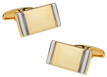 Load image into Gallery viewer, Gold Silver Bar Cufflinks