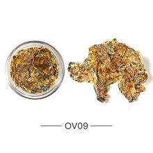 Load image into Gallery viewer, Gold Silver Irregular Aluminum Foil Paper Nail Art Sticker 3D Glitter Manicure UV Gel Polish Nail Decoration Tools Decoration Stickers Decoration New Gold Nail Transfer Foils for Nail Arts Nails Supply Holographic Effect Nail Art Foil Stickers