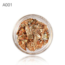 Load image into Gallery viewer, Gold Silver Irregular Aluminum Foil Paper Nail Art Sticker 3D Glitter Manicure UV Gel Polish Nail Decoration Tools Decoration Stickers Decoration New Gold Nail Transfer Foils for Nail Arts Nails Supply Holographic Effect Nail Art Foil Stickers