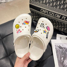 Load image into Gallery viewer, Gray Cute Summer Sandals Women Beach Sandals Non Slip Comfortable Lightweight Outdoor Sandals Woman Light Weight Quick Drying Slip-On Garden Clog Shoes Rubber Slipper
