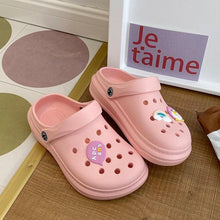 Load image into Gallery viewer, Gray Cute Summer Sandals Women Beach Sandals Non Slip Comfortable Lightweight Outdoor Sandals Woman Light Weight Quick Drying Slip-On Garden Clog Shoes Rubber Slipper