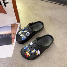 Load image into Gallery viewer, Gray Cute Summer Sandals Women Beach Sandals Non Slip Comfortable Lightweight Outdoor Sandals Woman Light Weight Quick Drying Slip-On Garden Clog Shoes Rubber Slipper