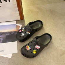 Load image into Gallery viewer, Gray Cute Summer Sandals Women Beach Sandals Non Slip Comfortable Lightweight Outdoor Sandals Woman Light Weight Quick Drying Slip-On Garden Clog Shoes Rubber Slipper