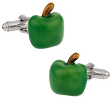 Load image into Gallery viewer, Teacher Gift - Green Apple Cufflinks