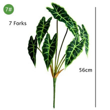 Load image into Gallery viewer, Green Artificial Palm Leaves Plastic Tropical Tree Fake Indoor Outdoor Garden Home Outdoor Decorations