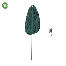 Load image into Gallery viewer, Green Artificial Palm Leaves Plastic Tropical Tree Fake Indoor Outdoor Garden Home Outdoor Decorations