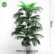 Load image into Gallery viewer, Green Artificial Palm Leaves Plastic Tropical Tree Fake Indoor Outdoor Garden Home Outdoor Decorations