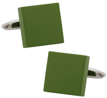 Load image into Gallery viewer, Green Square Art Deco Cufflinks