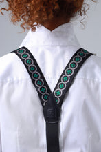 Load image into Gallery viewer, Sicily Meadow Green Floral Patterned Silk Suspenders