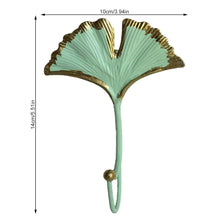 Load image into Gallery viewer, Green Gold Single Leaf Hanging Coat Hook Mini Wall Key Hook Home Decoration Modern Home Hanger Leaf Shape Coat Hooks Wall Mounted Hooks