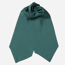 Load image into Gallery viewer, Navona - Silk Ascot Cravat Tie - Green