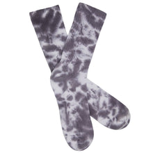 Load image into Gallery viewer, Grey Tie-Dye Casual Crew Socks