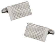 Load image into Gallery viewer, Classic Silver Rectangular Cufflinks