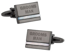 Load image into Gallery viewer, Groomsman Wedding Cufflinks with Mother of Pearl