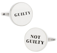 Load image into Gallery viewer, Guilty / Not Guilty Cufflinks - Gift for Judges & Lawyers
