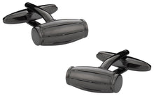 Load image into Gallery viewer, Gun Metal Barrel Cufflinks