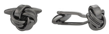 Load image into Gallery viewer, Men's Gun Metal Knot Cufflinks