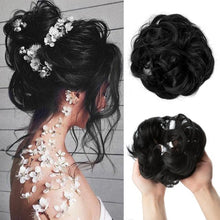 Load image into Gallery viewer, Hair Bun Extensions Messy Curly Elastic Hair Scrunchies Hairpieces Synthetic Chignon Donut Up-do Hair Pieces Clip in Hair Extension For Volumized Hair Buns For Girls