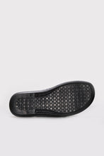 Load image into Gallery viewer, Black Embossed Leather Double-Strap Sandals for Men | Wessi
