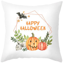 Load image into Gallery viewer, Halloween Cushion Cover Horror Pumpkin Printed Pillow Case Orange And Black Pillow Cover Pumpkin Farmhouse Deco Happy Halloween Decorative Pillow Case For Home 45x45CM