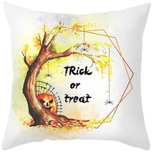 Load image into Gallery viewer, Halloween Cushion Cover Horror Pumpkin Printed Pillow Case Orange And Black Pillow Cover Pumpkin Farmhouse Deco Happy Halloween Decorative Pillow Case For Home 45x45CM