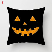 Load image into Gallery viewer, Halloween Cushion Cover Soft Linen Pillow Case Sofa Decoration Pumpkin Printed Pillow Case Orange And Black Pillow Cover For Living Room Car Pillowcase Home Supplies