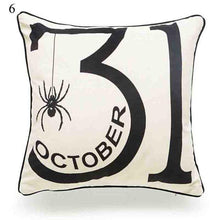 Load image into Gallery viewer, Halloween Cushion Cover Soft Linen Pillow Case Sofa Decoration Pumpkin Printed Pillow Case Orange And Black Pillow Cover For Living Room Car Pillowcase Home Supplies