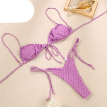 Load image into Gallery viewer, Halter Bikinis Swimsuit String Bikini Swimsuit for Women Triangle Tie Side Adjustable Swimsuit Bathing Suit 2 Piece Set New 2 Piece Swimwear High Cut Bikini Set Print Bandage Beachwear