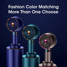 Load image into Gallery viewer, Hand Fan New Handheld Mini Fan USB 5000mAh Rechargeable Mini Portable Small Pocket Fan Data Display Personal Mini Hand Fans for Women USB Rechargeable Makeup Lash Fan for Office