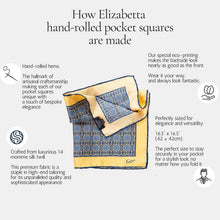 Load image into Gallery viewer, Like Clockwork - Silk Pocket Square - Navy