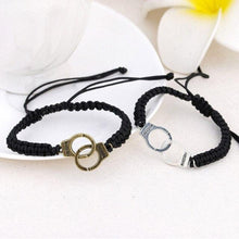 Load image into Gallery viewer, Handmade Adjustable Handcuffs Bracelets For Men Women Couple Valentine Day Jewelry Handcuff Couple Bracelets Handmade Infinity Forever Strentch Friend Bracelet Adjustable Bestfriend Matching Rope Bracelet