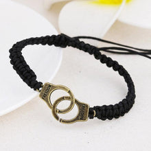 Load image into Gallery viewer, Handmade Adjustable Handcuffs Bracelets For Men Women Couple Valentine Day Jewelry Handcuff Couple Bracelets Handmade Infinity Forever Strentch Friend Bracelet Adjustable Bestfriend Matching Rope Bracelet