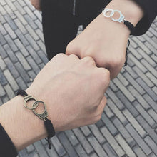 Load image into Gallery viewer, Handmade Adjustable Handcuffs Bracelets For Men Women Couple Valentine Day Jewelry Handcuff Couple Bracelets Handmade Infinity Forever Strentch Friend Bracelet Adjustable Bestfriend Matching Rope Bracelet